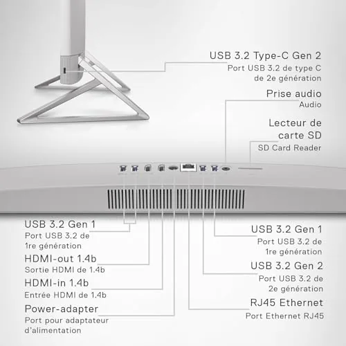 Dell All-in-One desktop in a bright living room