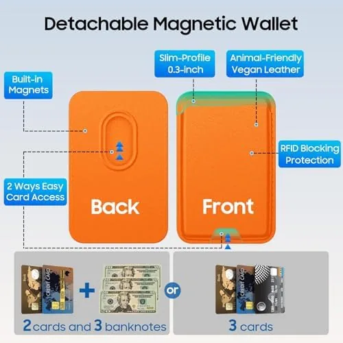 The Magnetic for iPhone 17 Pro Wallet Case with Card Holder in real use