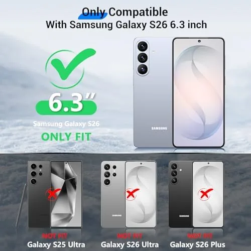 Close look at the Red2Fire for Samsung Galaxy S26 Case 6.3 Inch,[Crystal Clear][Military Grade build quality
