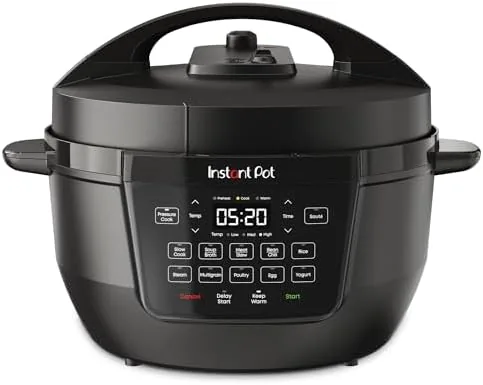 Ingredients being sautéed in the Instant Pot inner pot