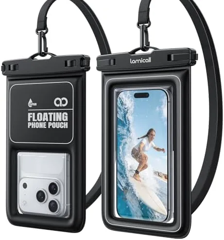 Overview of the Lamicall IP68 Floating Waterproof Phone Pouch, 2 Pack Waterproof Phone