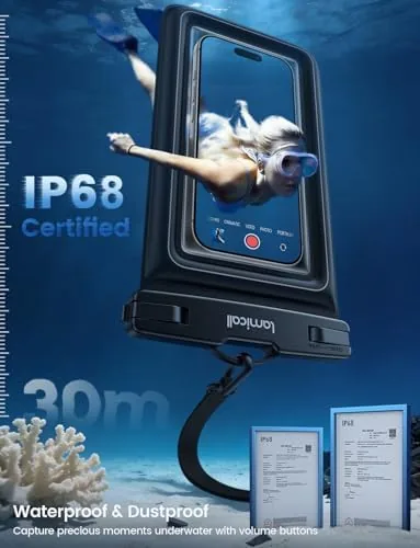 Close look at the Lamicall IP68 Floating Waterproof Phone Pouch, 2 Pack Waterproof Phone build quality