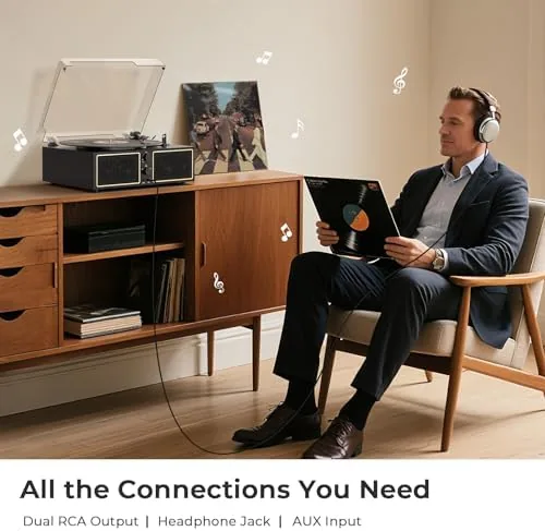 Testing the Vinyl Record Player with 4 Built-in Stereo Speakers, Turntable for over two weeks