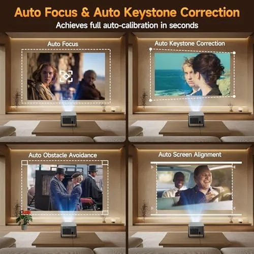 The Alwtniet HY350GT Projector with Google TV, WiFi 6, Bluetooth 5.4 in real use