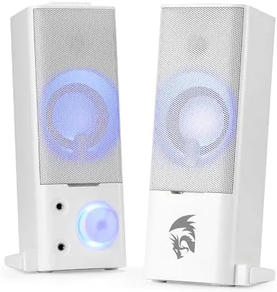 Redragon GS550 PC Gaming Speakers 2.0 Channel Stereo Enhanced Sound, White | Compact Maneuverable Review: Tested and Rated