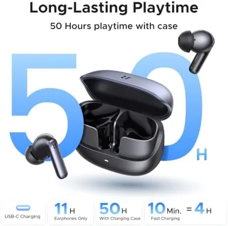 The UGREEN EchoBuds Plus Wireless Earbuds, Adaptive ANC, Bluetooth 6.0, 50H in real use
