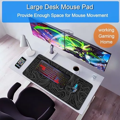 The Large Extended Gaming Mouse Pad, 31.5x15.7 inch Computer Keyboard Mouse compared in context