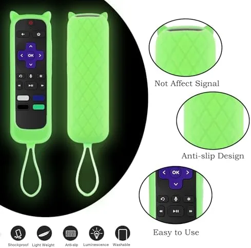 The Remote Controls Cover for Westinghouse Roku TV Onn TCL Hisense in real use