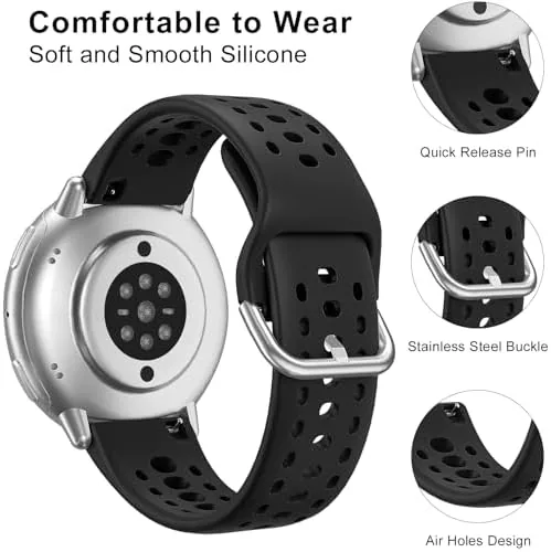 Close look at the Watch Bands Compatible with Amazfit Active 2(Square)/Active 3 Premium/Active,5 Pack build quality