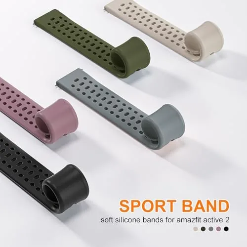 The Watch Bands Compatible with Amazfit Active 2(Square)/Active 3 Premium/Active,5 Pack in real use