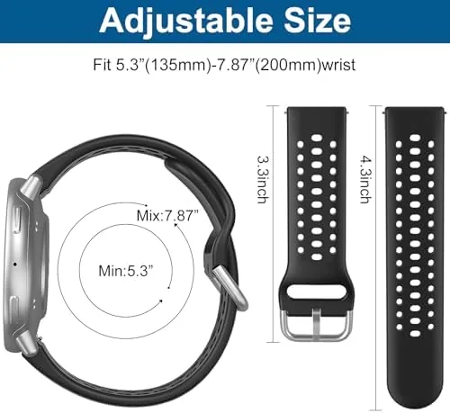 Another view of the Watch Bands Compatible with Amazfit Active 2(Square)/Active 3 Premium/Active,5 Pack