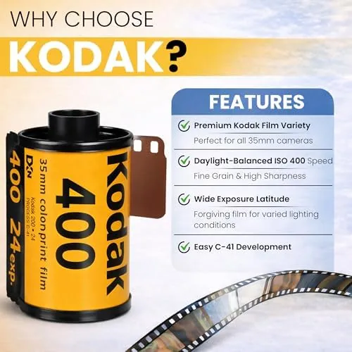 The Kodak Ultramax 400 35mm Film Roll 24 Exp 6 Rolls in real use