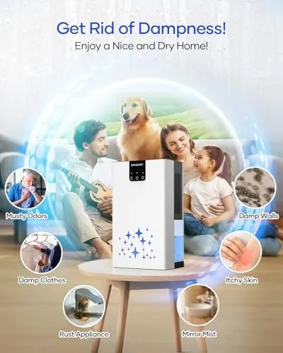 Testing the Dehumidifier, 95 OZ Water Tank Dehumidifiers for Home with Auto over two weeks