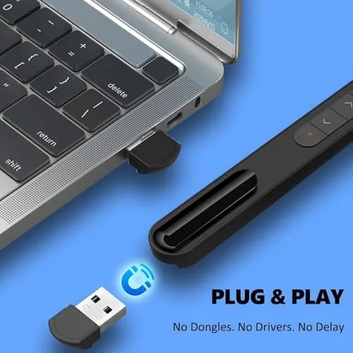 The Presentation Clicker for Powerpoint Presentations, Black, A | Long-Range Wireless in real use