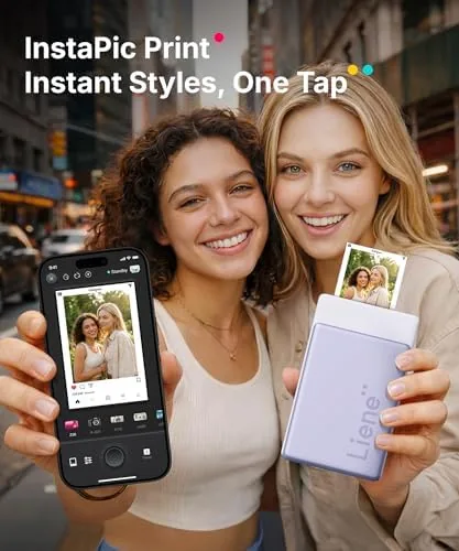 Another view of the Liene Pearl N200 Pro Portable Photo Printer, Instant Mini Picture