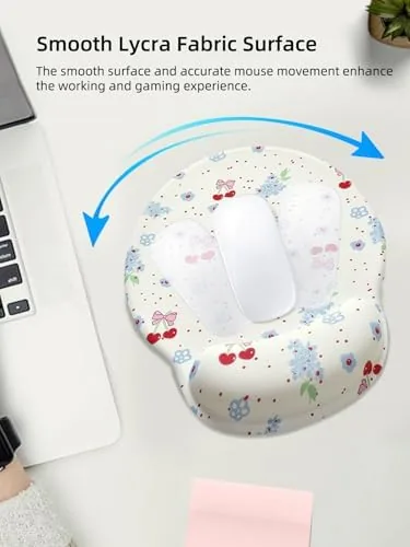 The Lily Floral Mouse Pad Wrist Support Wrist Rest, Flower Ergonomic in real use