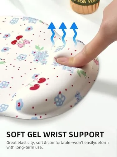 The Lily Floral Mouse Pad Wrist Support Wrist Rest, Flower Ergonomic compared in context