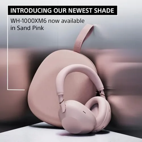 Close look at the Sony WH-1000XM6 The Best Noise Cancelling Wireless Headphones, Sand Pink build quality