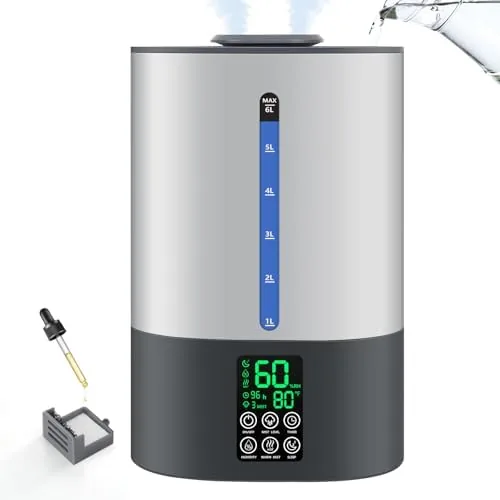Coolfiqu 6L Warm & Cool Mist Humidifiers for Bedroom,Large Room,Plants | Quiet Top Fill Review: Tested and Rated