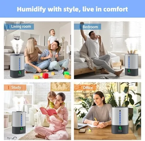 Testing the Coolfiqu 6L Warm & Cool Mist Humidifiers for Bedroom,Large Room,Plants over two weeks