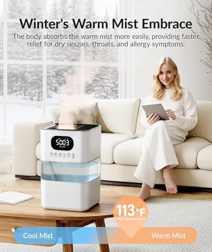The AreShark Humidifier Large Room, 2.2 Gal/8.5L Cool Warm Mist Air in real use