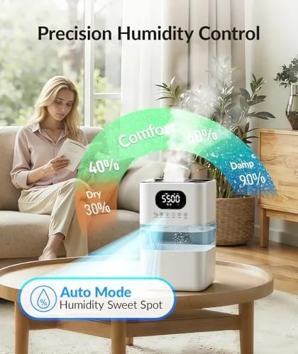 Another view of the AreShark Humidifier Large Room, 2.2 Gal/8.5L Cool Warm Mist Air