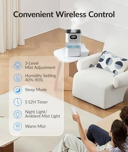 Testing the AreShark Humidifier Large Room, 2.2 Gal/8.5L Cool Warm Mist Air over two weeks