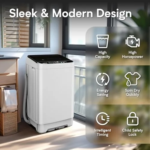 Close look at the Anypro Clothes Washing Machines 17.8LBS Full Automatic Washer and Spinner build quality