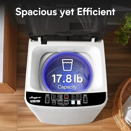 Another view of the Anypro Clothes Washing Machines 17.8LBS Full Automatic Washer and Spinner