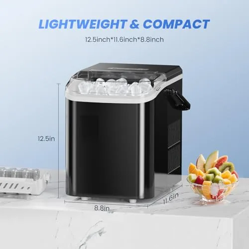 A glass of iced drink being filled with cubes from the freshly harvested basket