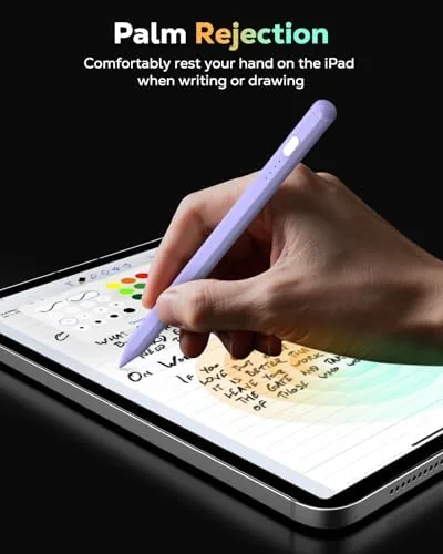 The Moko Pencil for iPad(A16) 11th 10th Gen,USB-C Fast Charging,Purple | in real use