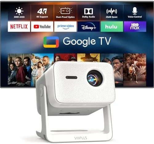 【Flagship Official Licensed Google TV】Smart Outdoor 4K Projector with WiFi and Bluetooth, VOPLLS Projectors Review: Tested and Rated