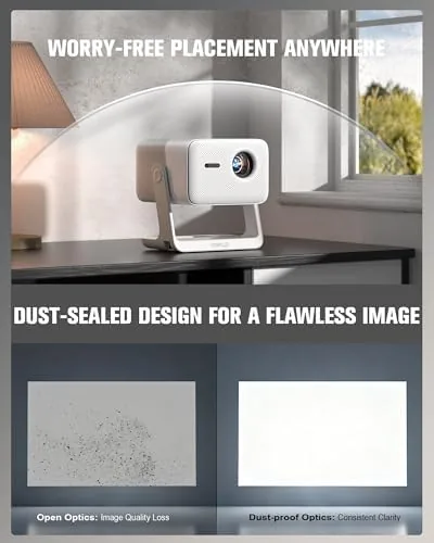 Another view of the 【Flagship Official Licensed Google TV】Smart Outdoor 4K Projector with WiFi