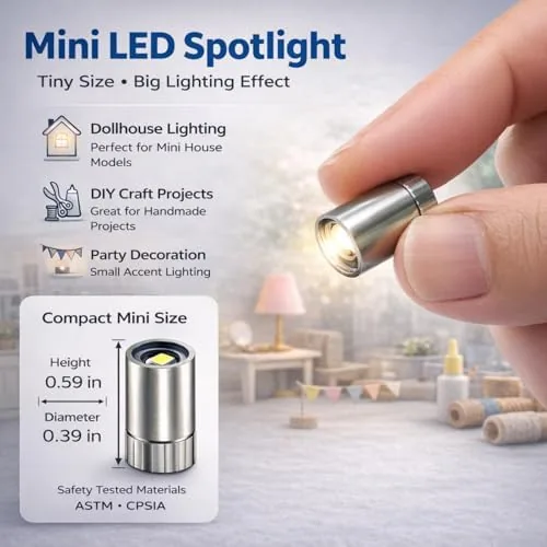 The Mini LED Lights 10 Pack, Battery Powered SMD Spot Lamps in real use