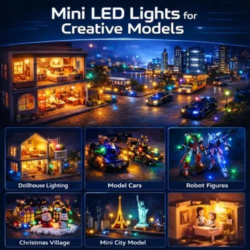 Another view of the Mini LED Lights 10 Pack, Battery Powered SMD Spot Lamps