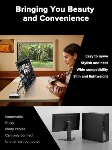 The UPERFECT Portable Gaming Monitor 27", Dual Mode 4K UHD 144Hz/FHD compared in context
