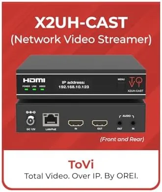 Close look at the ToVi X2 Series 4K Network Video Streamer AV Over IP build quality