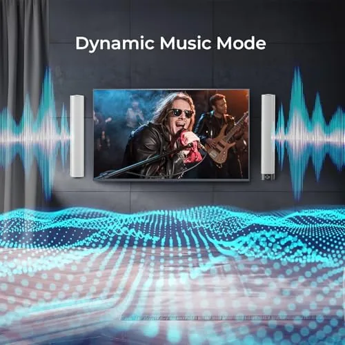 Another view of the Sound Bar for Smart TV, 80W Soundbar with Bluetooth/ARC/Opt/AUX Connect