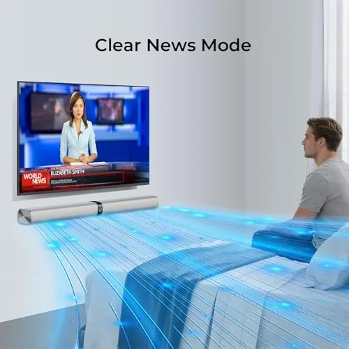 The Sound Bar for Smart TV, 80W Soundbar with Bluetooth/ARC/Opt/AUX Connect compared in context