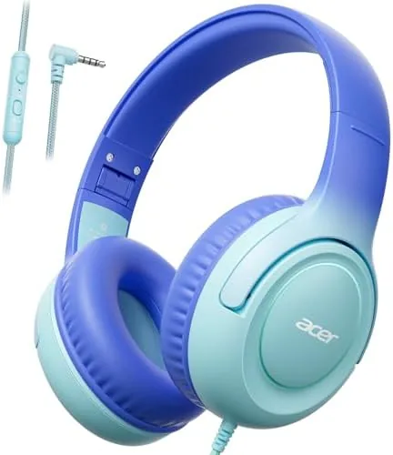 Acer Kids Headphones for School, 85-94dB Limiter, 3.5mm Jack, w/Mic HK03 | Foldable Wired Review: Tested and Rated