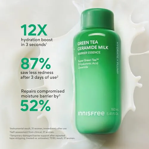 The innisfree Green Tea Ceramide Milk | Hydrating & Lightweight Korean in real use