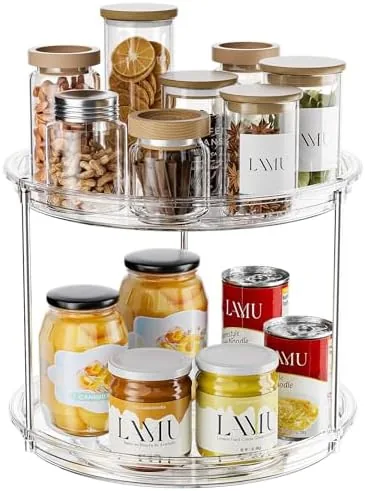 LAMU 2-Tier Lazy Susan Turntable Review: A Rotating Spice Rack That Works