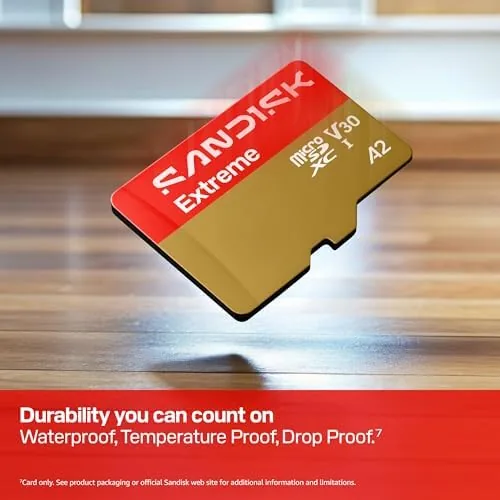 The SANDISK 128GB Extreme microSD UHS-I Card - Up to 245MB/s compared in context