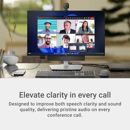 Close look at the Dell Pro Premium Conferencing Soundbar SB725, LED Status Indicator | build quality