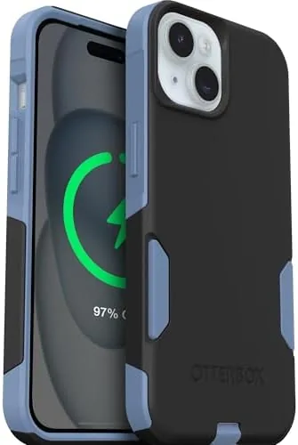 The black and blue OtterBox Commuter case on a recent iPhone