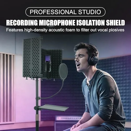 Close look at the Microphone Isolation Shield with Tripod Stand & Pop Filter | build quality