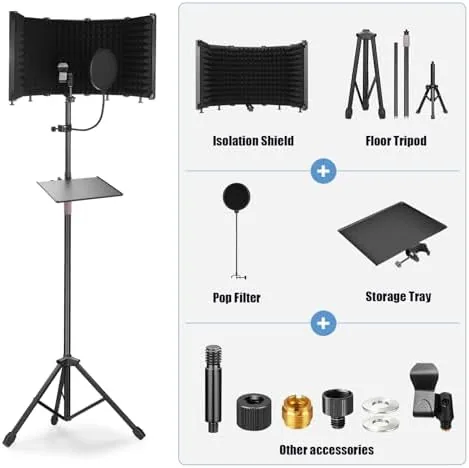 Testing the Microphone Isolation Shield with Tripod Stand & Pop Filter | over two weeks