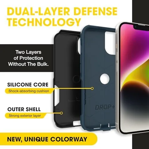 Close look at the OtterBox iPhone 14, 13 , Commuter Series Slim Case build quality