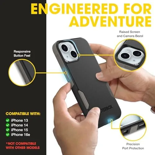 The cased phone showing the raised edges around the camera module