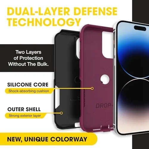 Close look at the OtterBox iPhone 14 Pro Max , Commuter Series Slim Case build quality